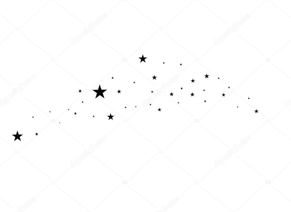 Stars on a white background