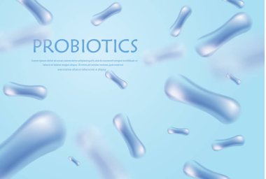 Probiotics bacteria vector clipart