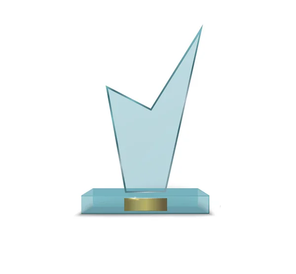 Premio trofeo de vidrio — Vector de stock