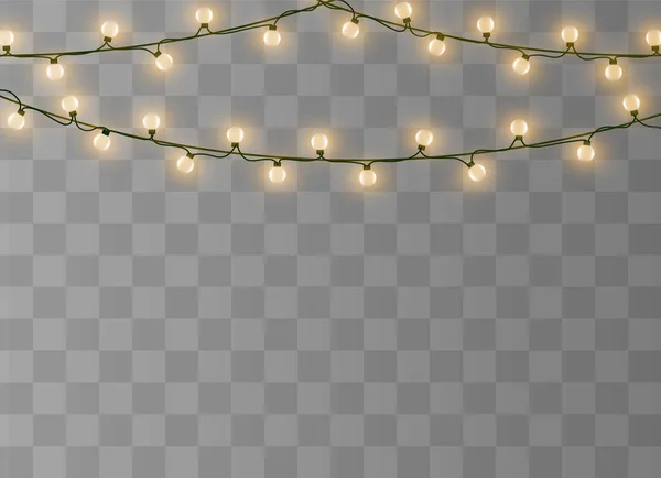 Luces de Navidad aisladas — Vector de stock