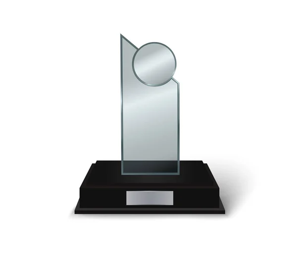 Premio trofeo de vidrio — Vector de stock