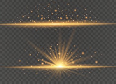 Vektör şeffaf güneş ışığı
