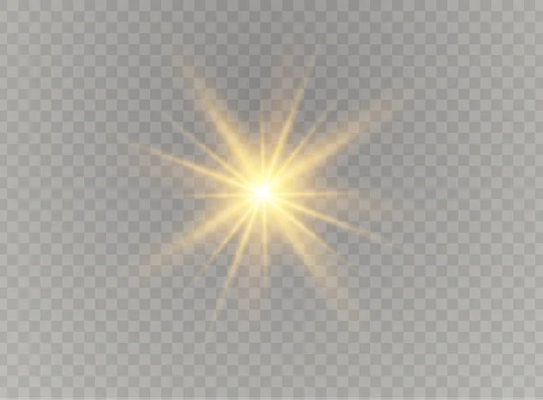 Lueur jaune isolé — Image vectorielle