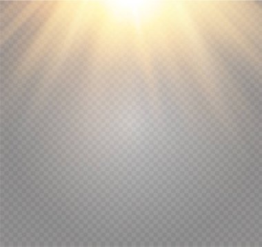 Vektör şeffaf güneş ışığı