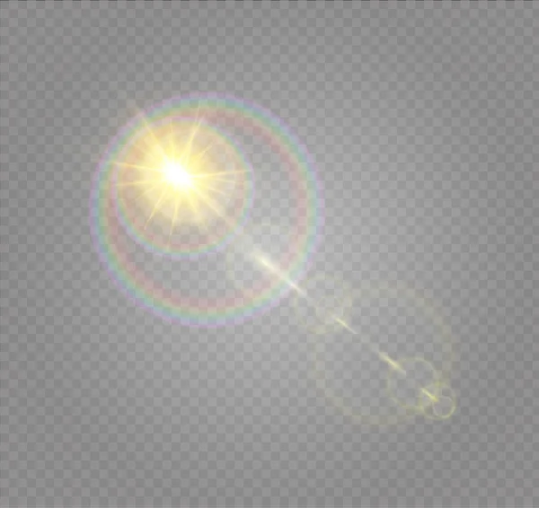 Διάνυσμα διαφανές ηλιακό φως — Διανυσματικό Αρχείο
