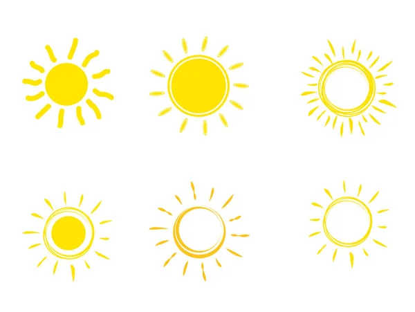 Icono de sol plano — Archivo Imágenes Vectoriales