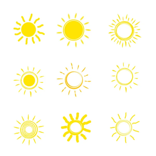 Иконка плоского солнца — стоковый вектор