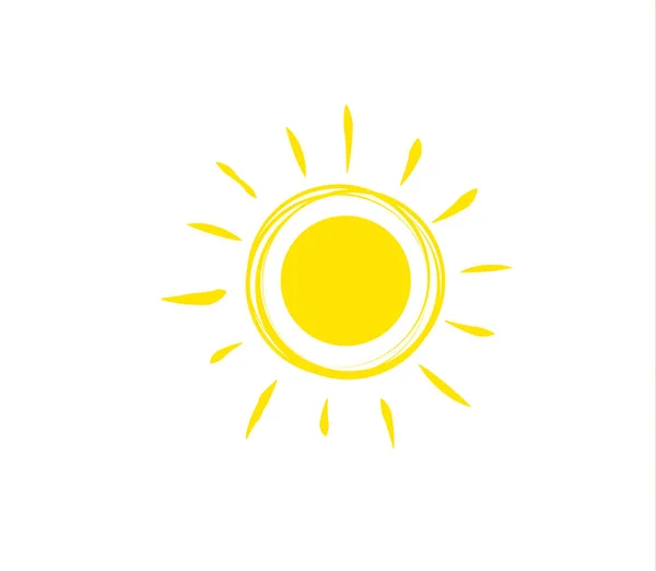 Icono de sol plano — Archivo Imágenes Vectoriales