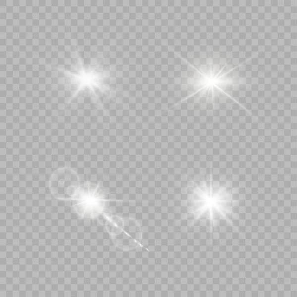 Bílé zářící světlo — Stockový vektor
