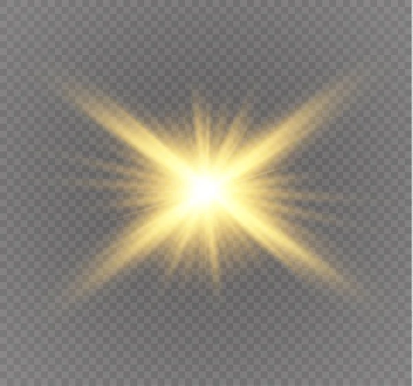 Gult glödande ljus — Stock vektor