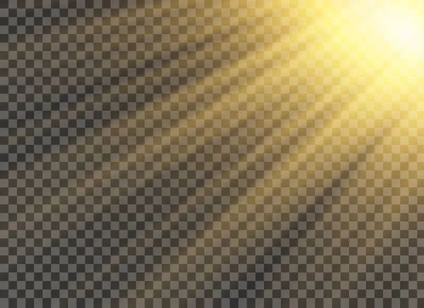 벡터 투명 한 햇빛 — 스톡 벡터