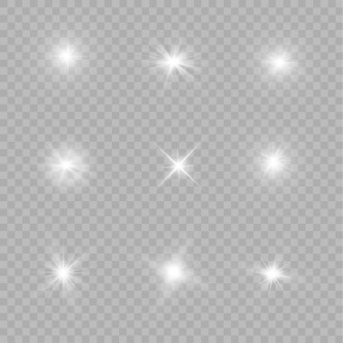 White glowing light clipart