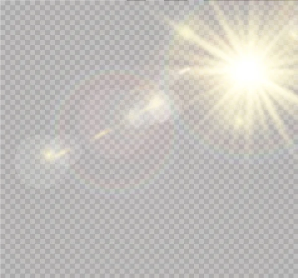 Vector de luz solar transparente — Vector de stock