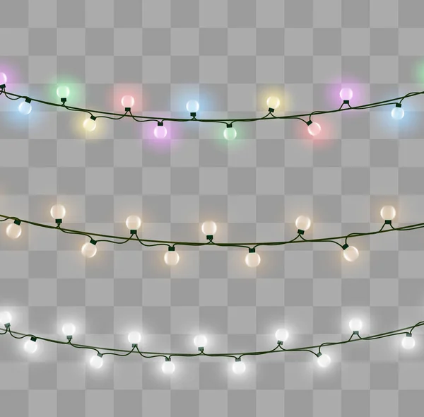 Natal luzes efeito —  Vetores de Stock