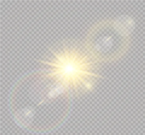 Vector transparent sunlight — Stock Vector
