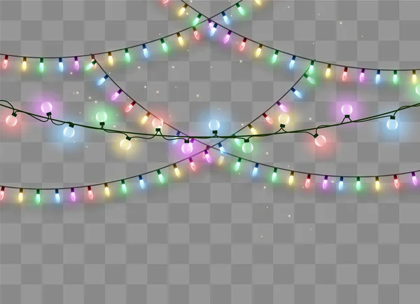 Efecto luces de Navidad — Vector de stock