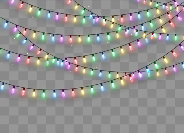 Efecto luces de Navidad — Vector de stock