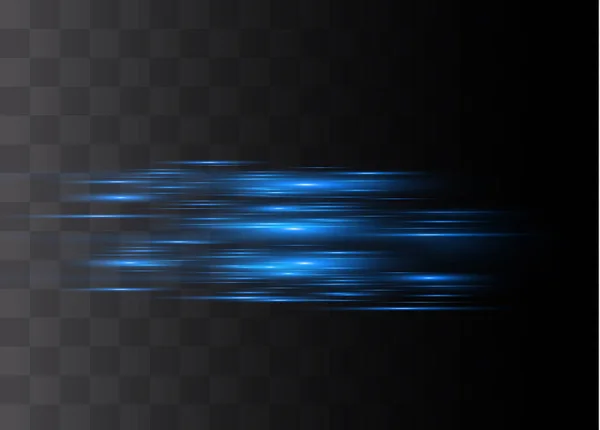 Blauwe horizontale schittering — Stockvector