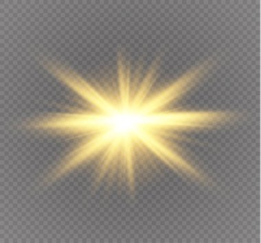 Yellow glowing light clipart