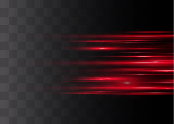 Red horizontal glare — Stock Vector