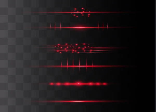 Éblouissement horizontal rouge — Image vectorielle