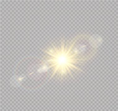 Vektör şeffaf güneş ışığı