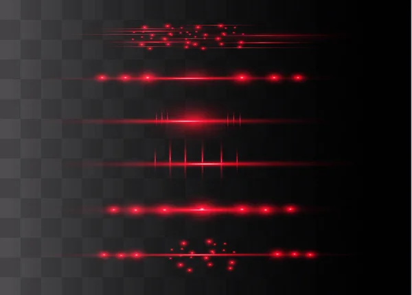 Rode horizontale schittering — Stockvector