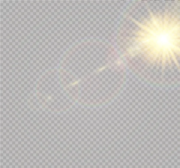 Vektör şeffaf güneş ışığı — Stok Vektör