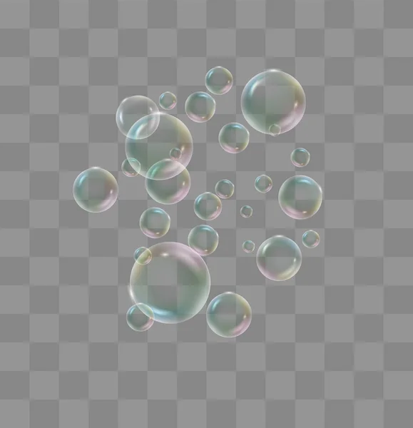 Белые пузыри воды — стоковый вектор