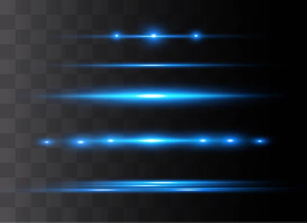 แสงสว่างแนวนอนสีฟ้า — ภาพเวกเตอร์สต็อก