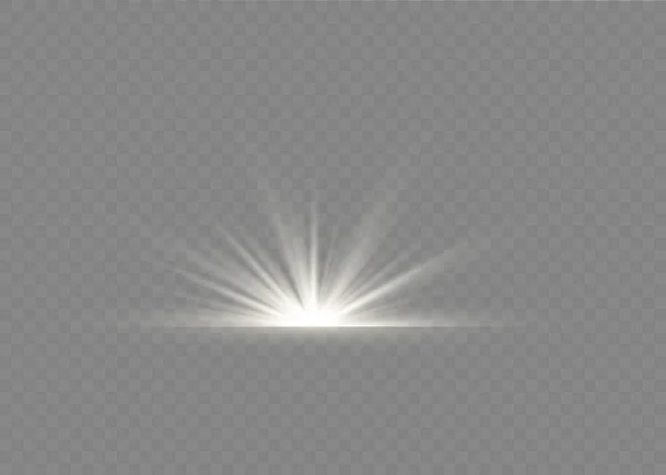 白い太陽光線. — ストックベクタ