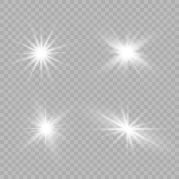 Vita ljusstjärnor. — Stock vektor