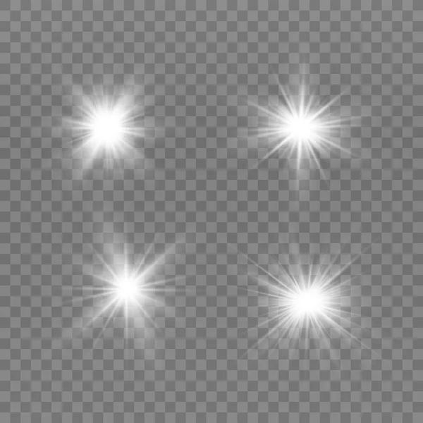 Белые светлые звезды . — стоковый вектор