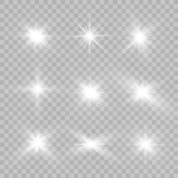 White light stars. — Stock Vector