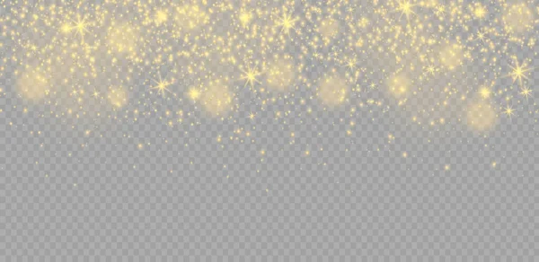 Etincelles de poussière jaune. — Image vectorielle