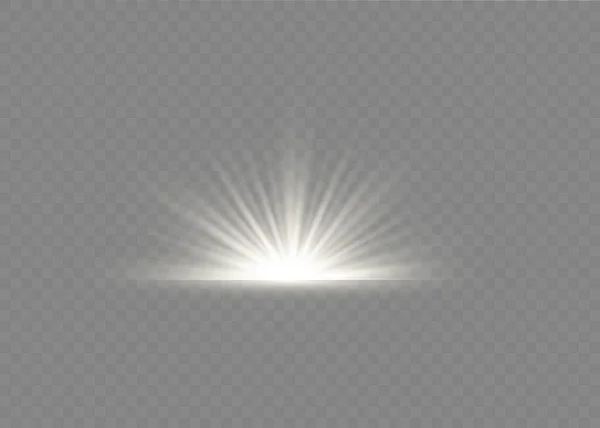 White sun rays. — Stock Vector