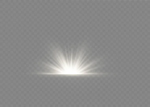 Rayons solaires blancs. — Image vectorielle