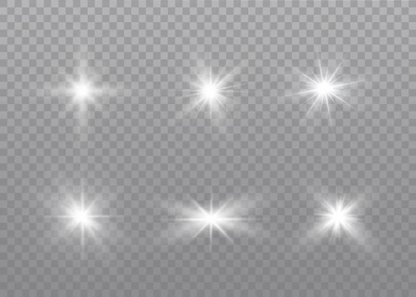 White light stars. — Stock Vector