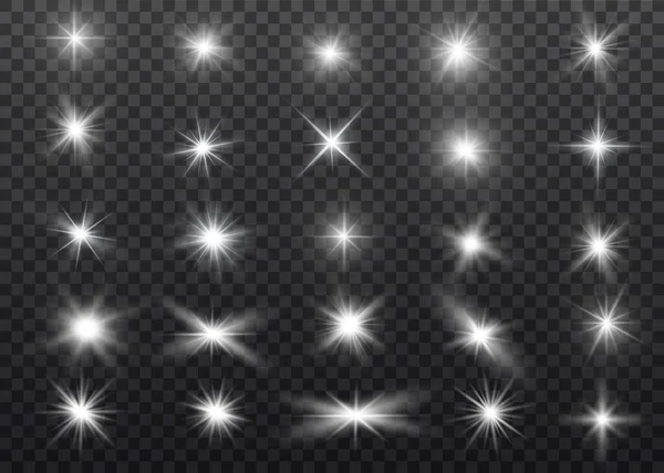 White light stars. — Stock Vector