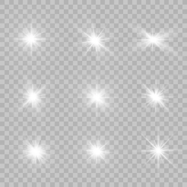 White light stars. — Stock Vector