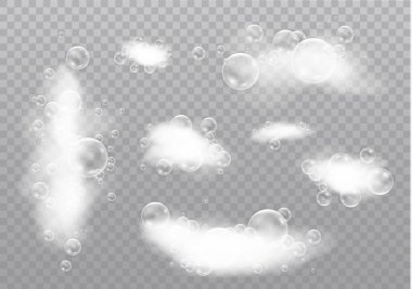 Köpük ve kabarcıklar.