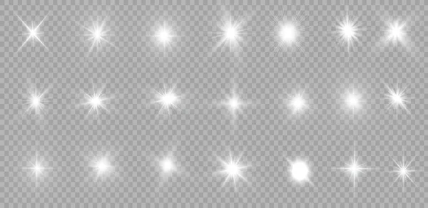 Weiße Lichtsterne. — Stockvektor
