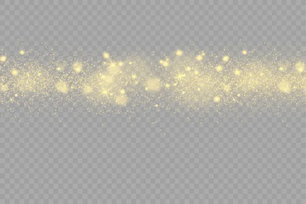 Yellow dust sparks. — Stock Vector