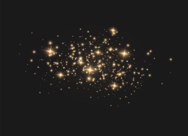 Altın tozu kıvılcımları.