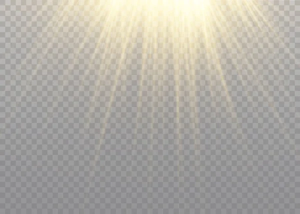 Sonnenlicht mit Blitzeffekt. — Stockvektor