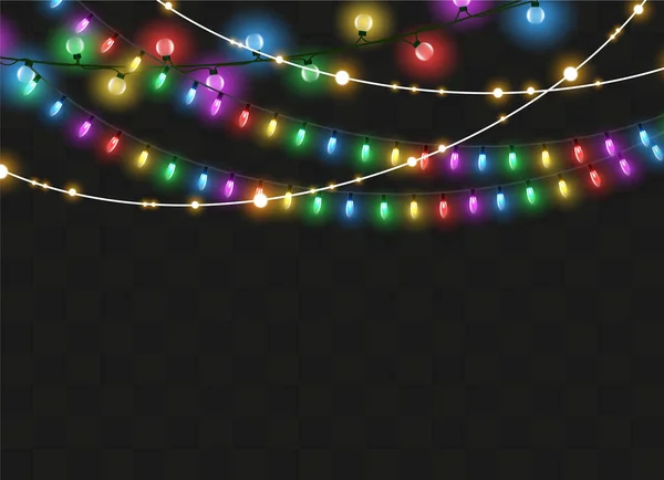 Efecto luces de Navidad — Vector de stock