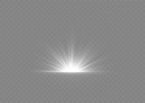 Rayons solaires blancs. — Image vectorielle