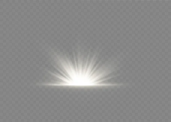 White sun rays. — Stock Vector