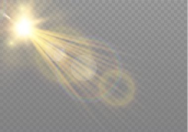 Güneş merceği flaşı. 