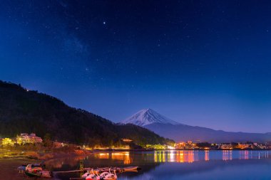Fuji Dağı ve Samanyolu